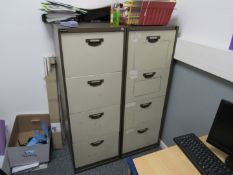 3 Four drawer filing cabinets