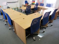 20 various desks and chars