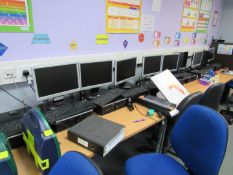 10 various HP computers with quantity of monitors,