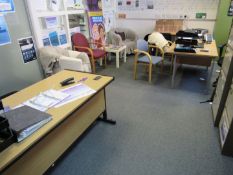 2 tables and 2 tub chairs