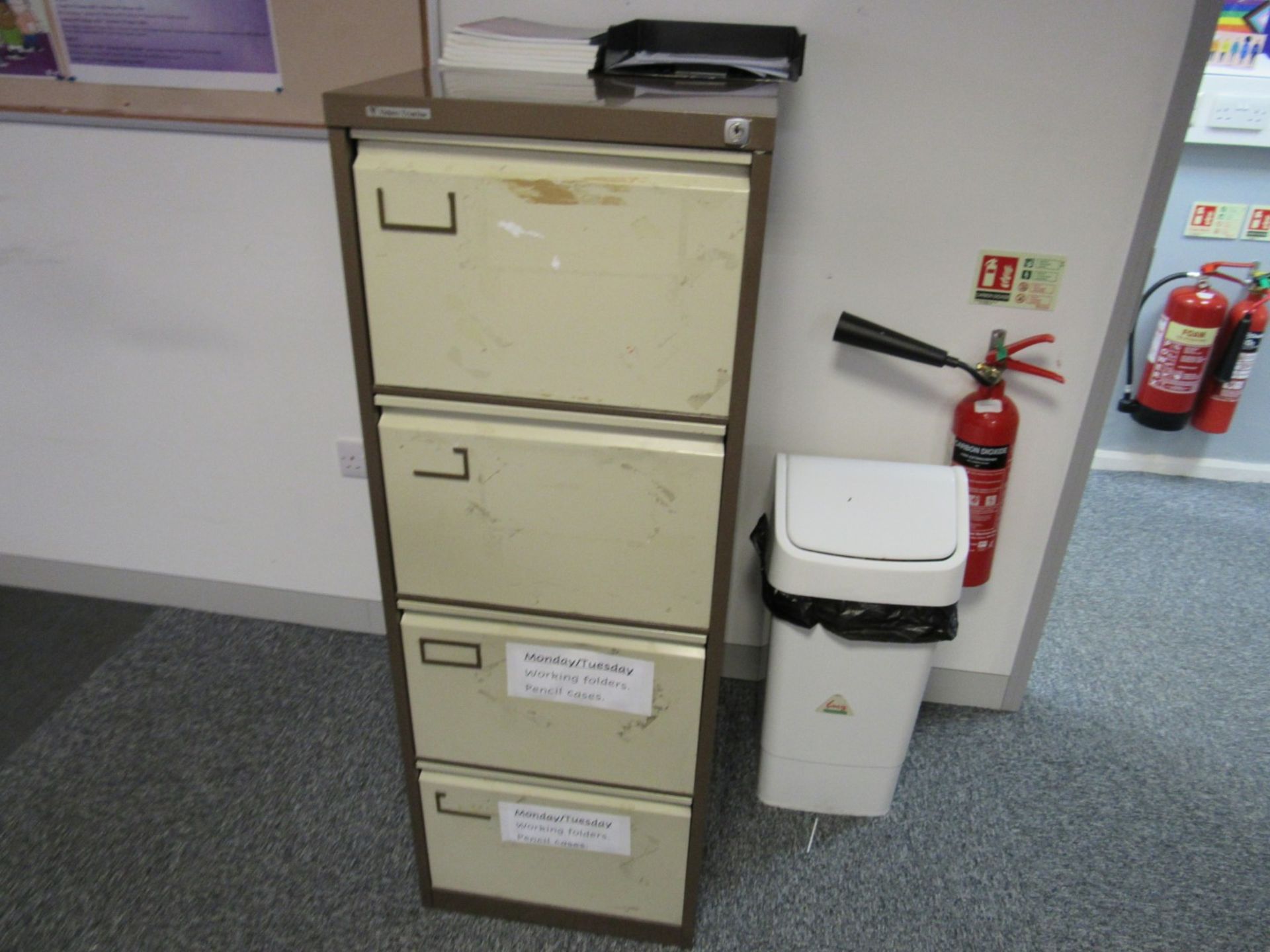 3 Four drawer filing cabinets - Image 2 of 2