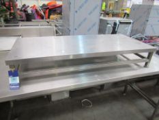 Stainless Steel Elevated Counter Platform.
