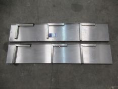 2x Stainless Steel Wall Mounted Shelves.