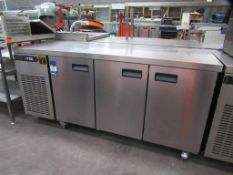Foster Xtra XR3H Refrigerated Mobile Worktop Counter with 3 Doors.