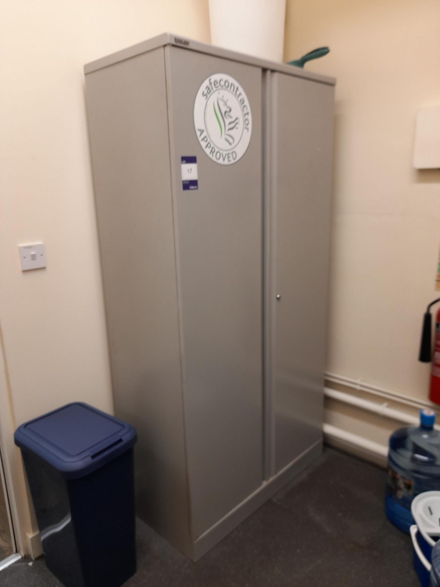Metal double door cupboard (located on the 2nd floor with no lift, city centre location) - Image 2 of 2