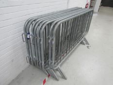 9 Galvanised steel pedestrian barriers