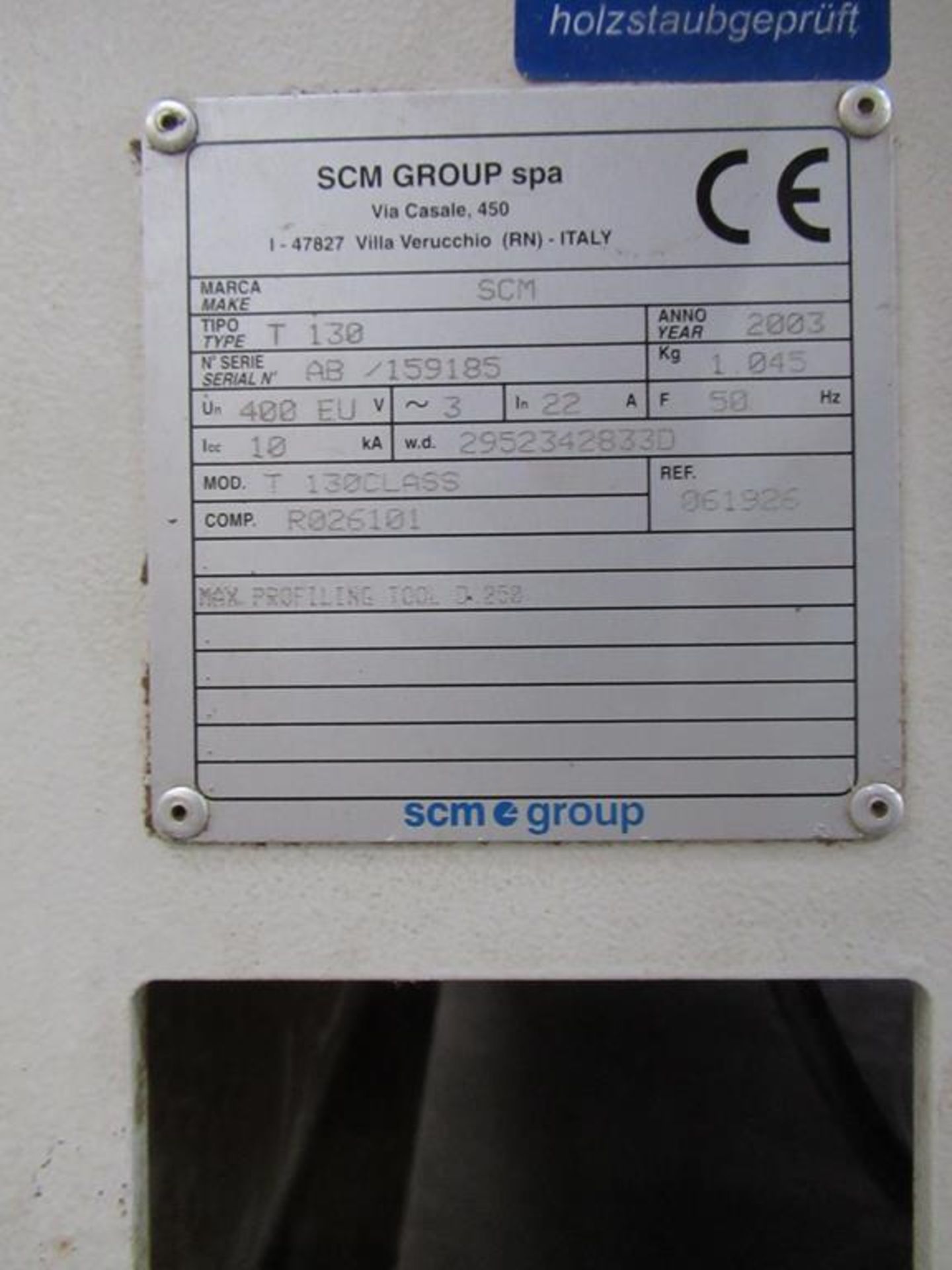 SCM T130 class spindle moulder - Image 8 of 11