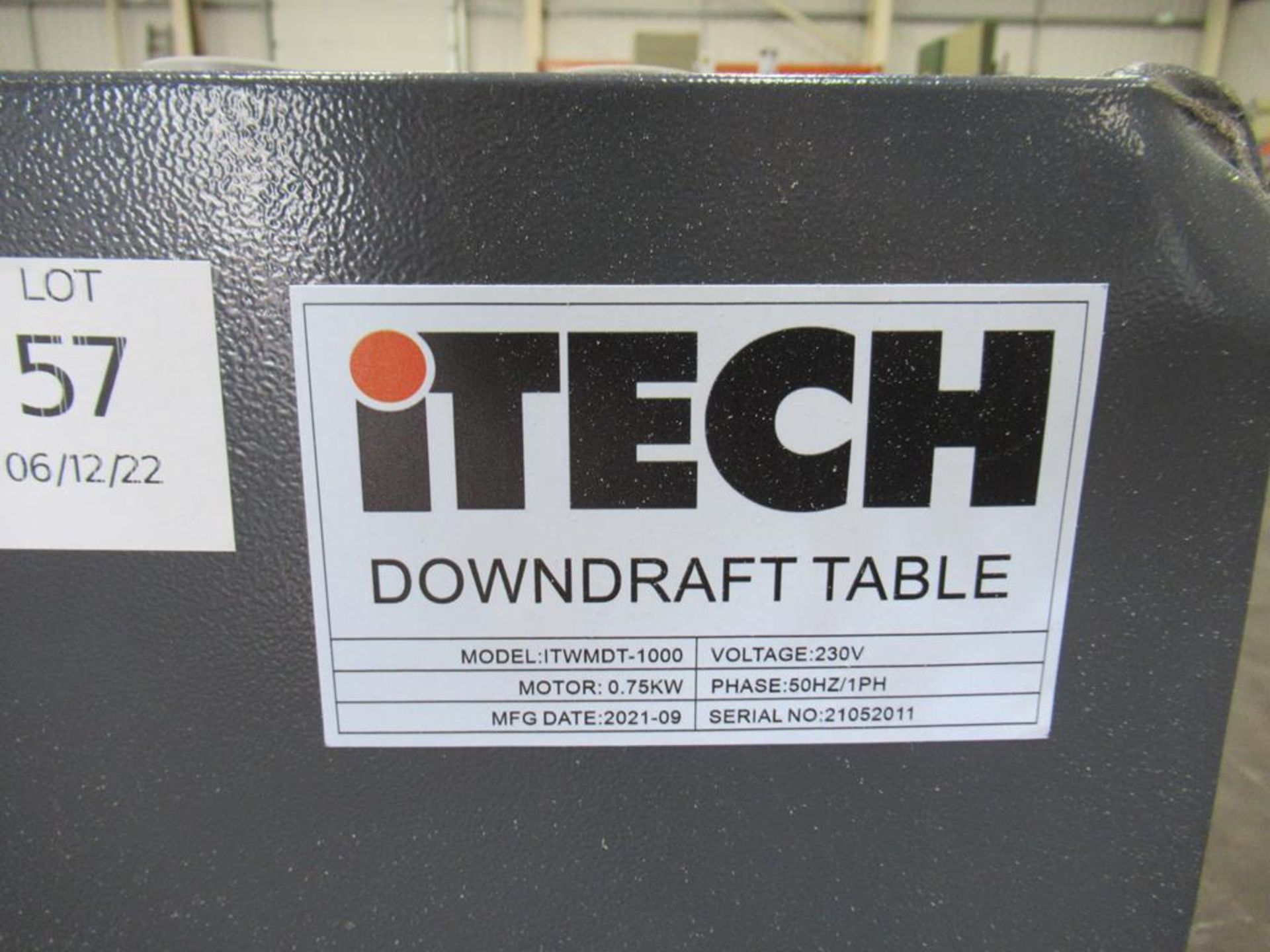 An ITECH downdraft table - Image 6 of 7