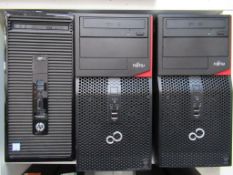 2x Fujitsu Esprimo P420 E85+ Computers and a HP Pro Desk 400 G3 MT Business PC.