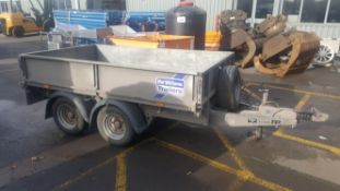 Ifor Williams Twin Axle Trailer with spare tyre.