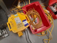 Toolfix 5KVA 110v transformer with overload, with quantity of extension cable
