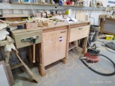 Timber Workbench fitted Vice