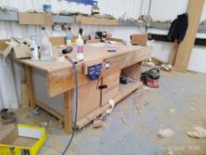 Timber Workbench fitted Vice