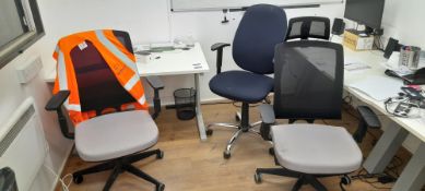 Two Desks & Four Office Chairs