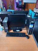 13 Dell Optiplex 3040 i3 PC's, 3 HP Compaq i5 PC's with Monitors