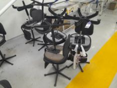 12 Various Grey Fabric Operators Chairs. As Lotted.