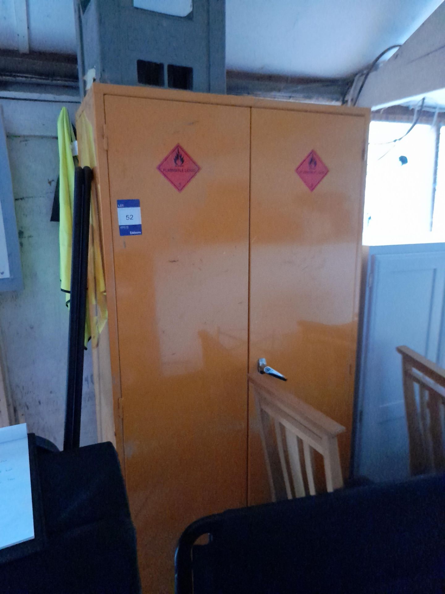 Double door steel 'Hazardous Substances' cabinet, with contents - Image 2 of 2