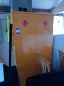 Double door steel 'Hazardous Substances' cabinet, with contents