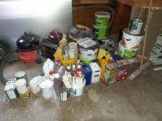 Quantity of various paints, oils, primer, stains, etc. (Buyer must take all)