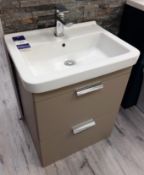 Roca Sink Basin & Cabinet with chrome tap.