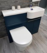 Tanstock Oxford Blue Sink & WC Unit with tap.