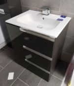 Roca Sink Basin and Three Drawer Cabinet with tap.