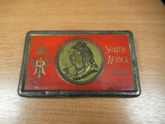 A Tin of Boer War Chocolate - South Africa 1900 - with Fry Branded Chocolate Inside