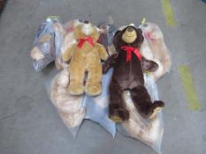 10 Telitoy Bear Hugs Teddy Bears. All missing one eye apart from 1.