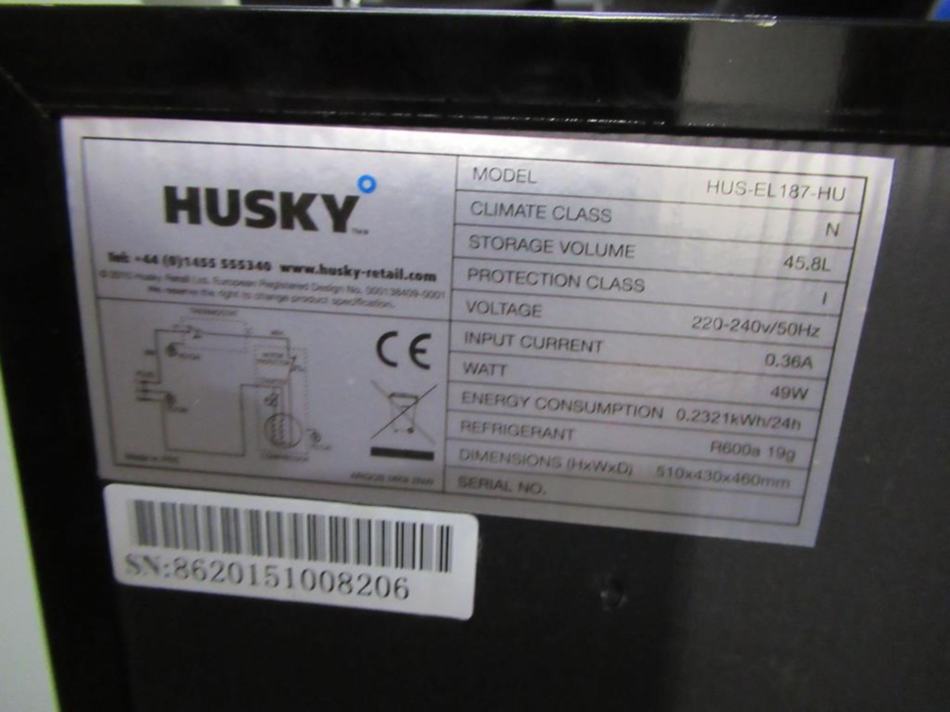 A Husky HUS-EL187-HU Small Glass Fronted Counter Top Display Fridge "Guinness Branded" - Image 6 of 6