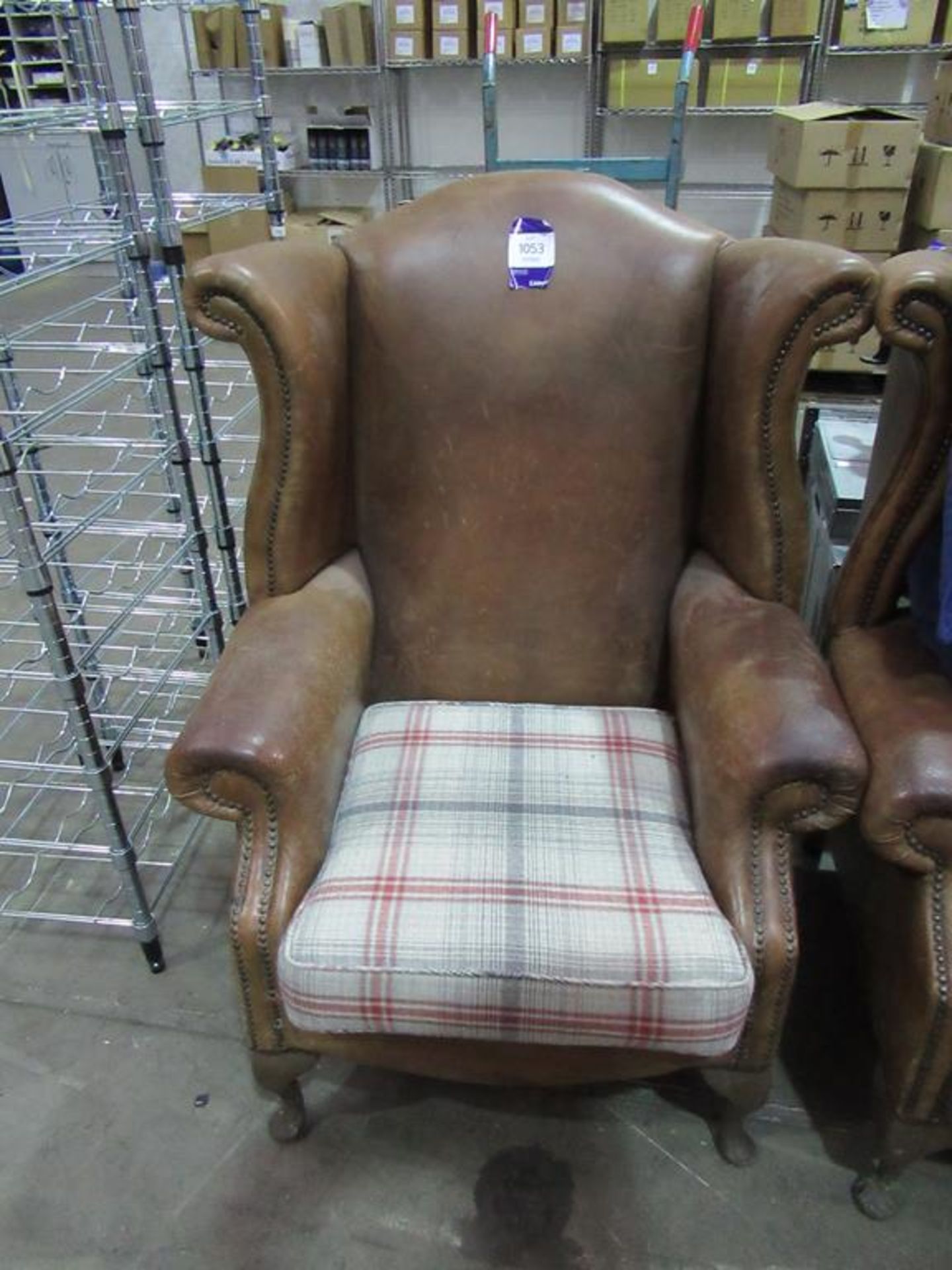 2x Brown Arm Chairs and 8x Cushions - Image 2 of 3