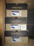 3x Pair Size 11 Portwest Safety Shoes