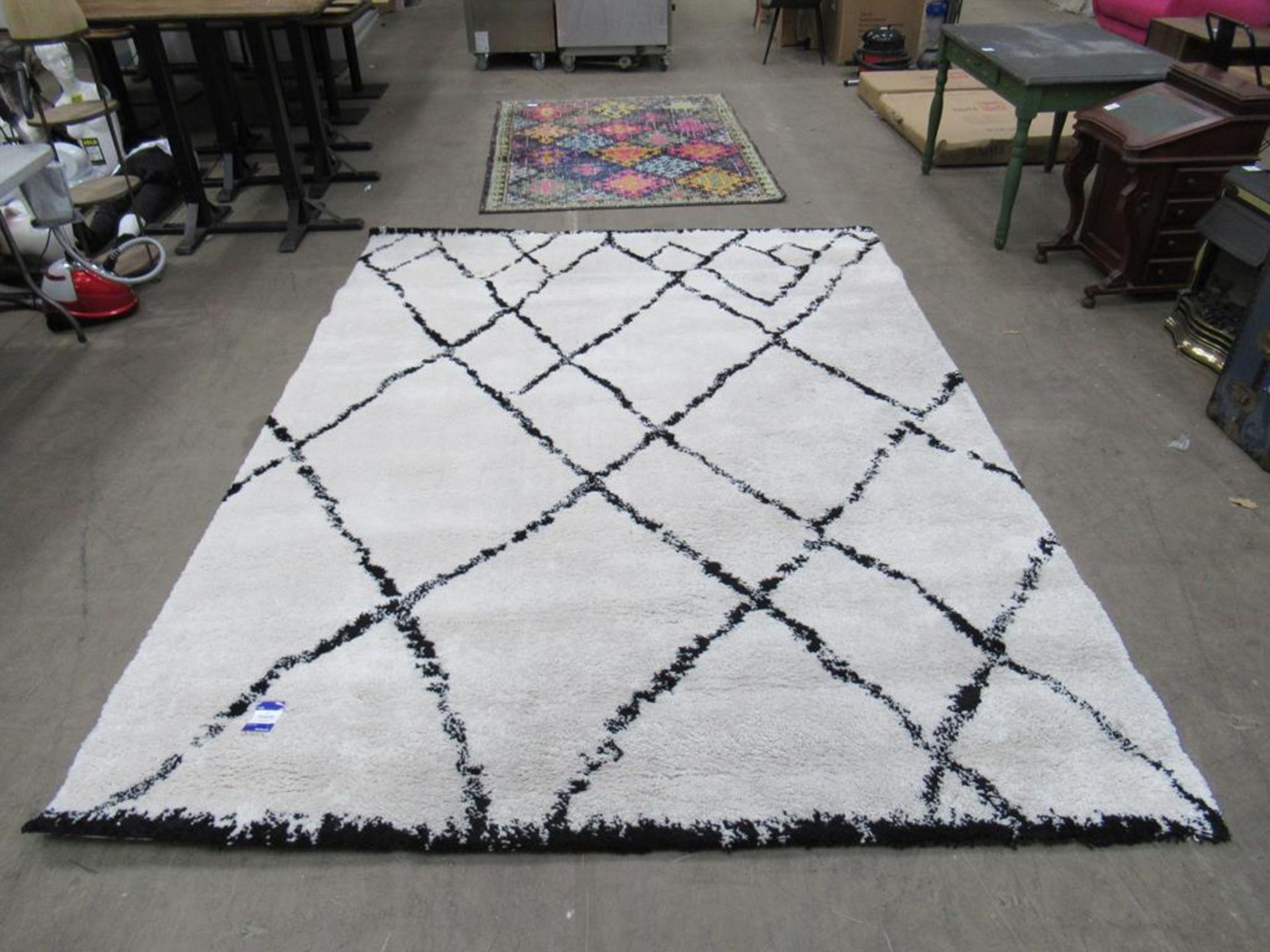 A LA Redoute "Royal Nordic Living" Cream and Black Rug - Image 2 of 3