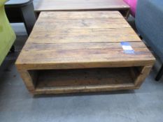 Reclaimed Wood Two Tier Coffee Table.