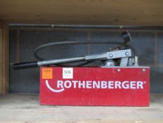 A Rothenberger RP 50-60 Pressure Testing Hand Pump