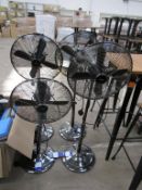 4x Logik Adjustable Floor Standing Fans.