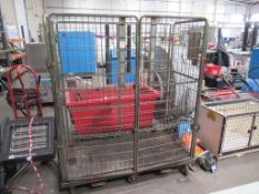 Six Wheeled Wire Cage with forklift sleeves