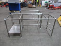2x S/Steel Worktop Frames ONLY Together with A S/Steel Worktop ONLY