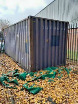 Shipping Container, Roofing Stocks and Office Furniture
