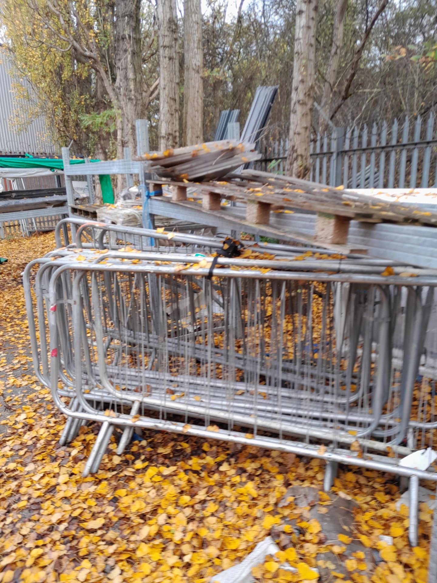 12 Galvanised steel pedestrian safety barriers - Image 2 of 2