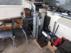 Steel Surface Table & Stand 2'6 x 2' & Spares to C