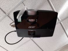 Ceiling mounted Acer projector (Located on first floor, access via stairs only)