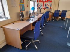 17 x single person desks with 17 x swivel chairs (located to edge of room) (Excludes Personal