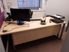 Contents to office to include desk, chair, 4 x four drawer filing cabinets, including contents,