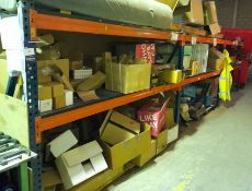3 x Bays of pallet racking (Contents not included), to comprise 4 x end frames (Approx. 1850 x 850),