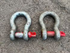 2x 25tonne 'D' Shackles