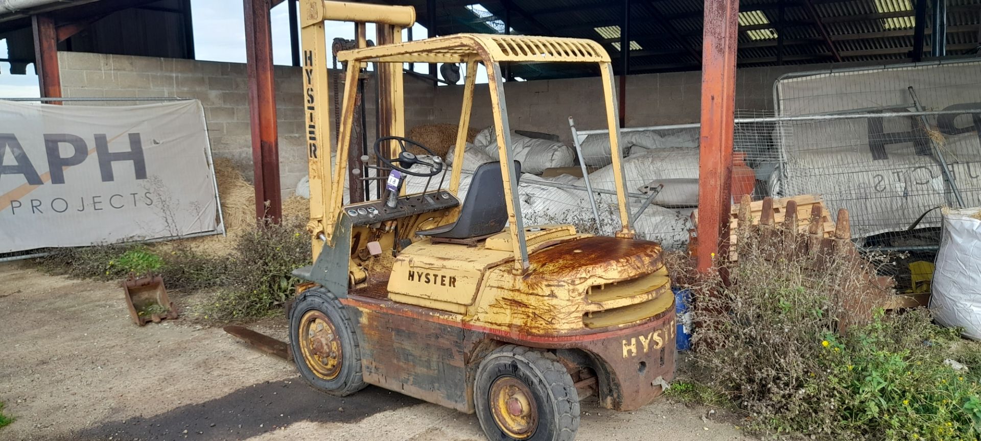 Hyster approx.. 5 tonne Diesel Forklift, Hours 2851 – Spares or Repair - Image 3 of 4