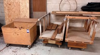 4x Various Timber Trolleys