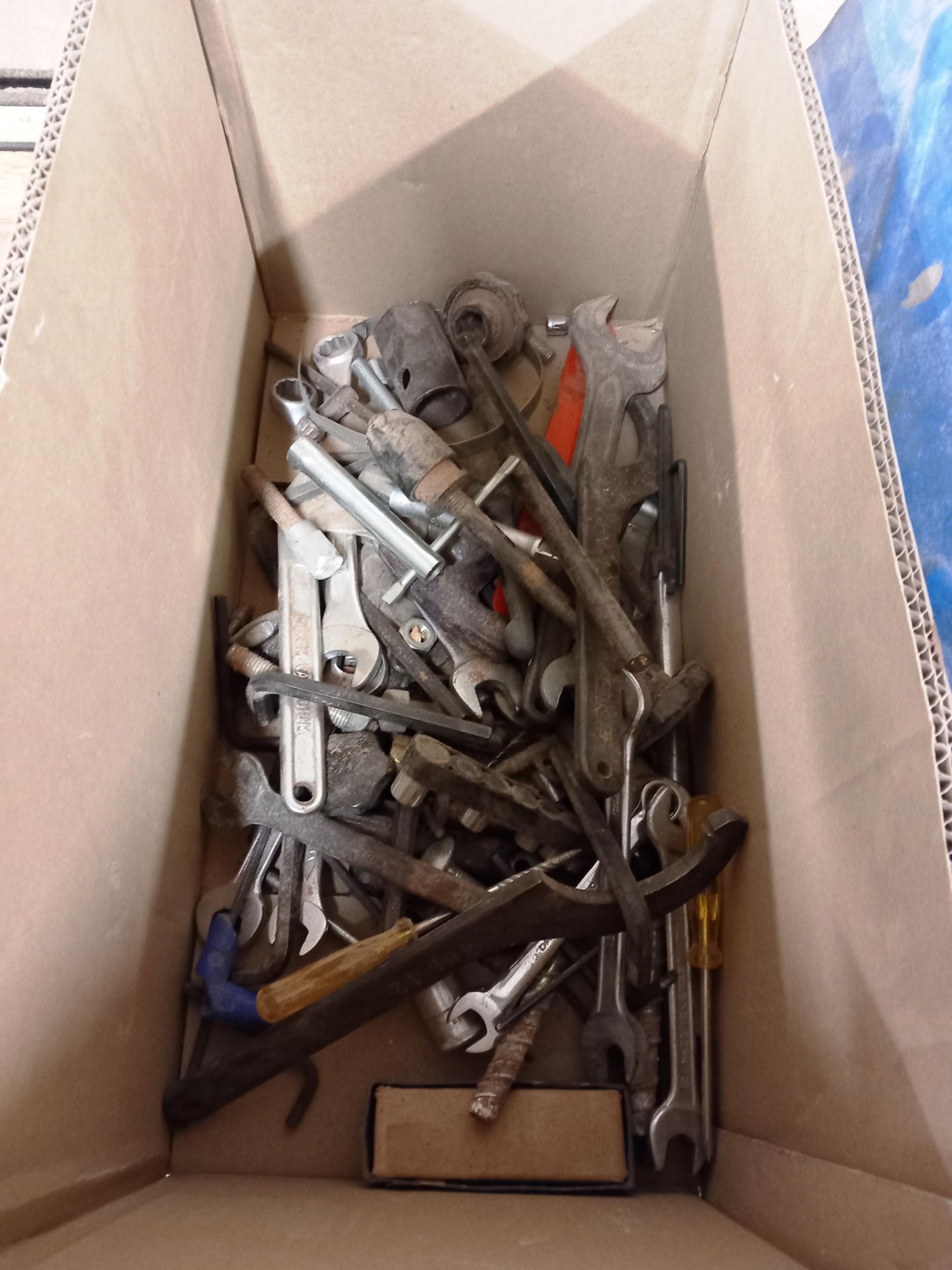Qty of Various Hand Tools to box & Multi-Section Tool Box - Image 2 of 2