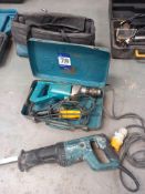 Makita JR3050T resipricating saw & Hammina drill, both 110V