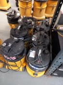 7x small dry vacuum cleaners (The items in this lot have been utilised in Asbestos removal and